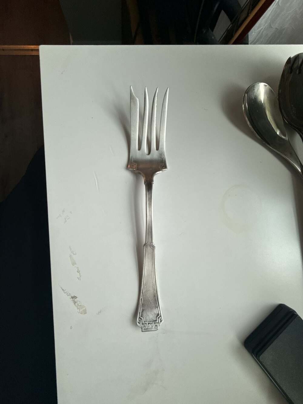 1881 Rogers Grecian 1915 Cold Meat Serving Fork